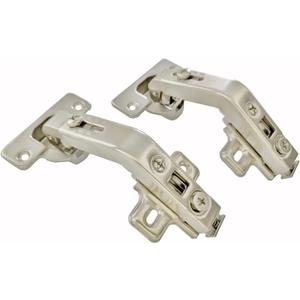 2 of Clip-on Lazy Susan Hinges Full Overlay for Corner Cabinet Cupboard Folded Door Combination with Screws Corner Cabinet Replacement Cabinet Hardware for Coner Folding Cabinet Door (135 Degree)