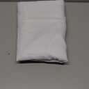 Biscaynebay Textured Fabric Square Tablecloths 90x90 Inches, White Water Resistant Card Table Cloth Folding Table Cover for Dining, Kitchen, Wedding and Parties etc. Machine Washable