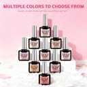 Gel Nail Polish Set, Cat Eye Gel Polish Kit, Holographic Reflective Magnetic Shimmer Glitter Nude Brown Pink Skin Tones Nail Art, Manicure Salon DIY Gifts, Soak Off, UV/LED Cured (9 Colors G)