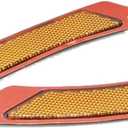 Front Bumper Reflector Side Marker Lights Replacement Turn Signal Lamps for BMW 3 series E90 / E91 LCI (Amber Lens)