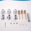 Bathtub& Shower 3-Handle Remodel/Rebuild Trim Kit Replacement for Price Pfister Verve, 3 Knob Metal HandleChrome