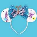 Atvscay Mirabel Headbands Mouse Ears Headbands Shiny Bows Madrigal Family Princess Party Decoration For Encanto Halloween