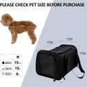 Henkelion Cat Carriers Dog Carrier Pet Carrier for Small / Medium Cats Dogs Puppies (Up To 15lbs), TSA Airline Approved Small Dog Carrier Soft Sided, Collapsible Waterproof Travel Puppy Carrier -Black
