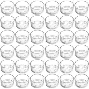 ZEAYEA Set of 36 Glass Tealight Candle Holder, Small Clear Votive Candle Holders for Weddings, Parties, Table Centerpieces, Dinner, Home Decoration, Candle Mould