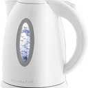 OVENTE Electric Kettle, 1.7L Fast Boiling Water Heater for Coffee or Tea, BPA Free with Water Level Gauge, Auto Shut-Off, Boil-Dry Protection, Indicator Light and Removable Filter, White KP72W