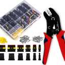 800Pcs 50 Sets Waterproof Automotive Electrical Connectors Electrical Wire Connectors Plug Kit 1/2/3/4/5/6 Pin Waterproof Connectors with Ratchet Crimping Tool