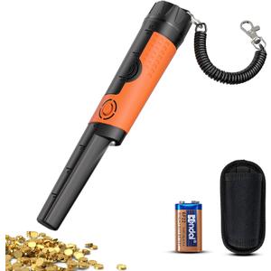 SUNPOW Metal Detector Pinpointer for Adults & Kids - Waterproof Handheld Pin Pointer Wand - High Sensitivity 360 Detection - Easy to Use 2 Alert Modes - Treasure Pinpointing Finder Probe - OTMD12 (Orange)