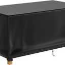 Patio Table Cover 100% Waterproof, 72x47x28 inch Outdoor Table Cover Rectangular, Patio Furniture Cover for Dinning Furniture, Picnic Coffee Tables Chairs and Sofas, Black