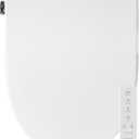 Elongated Smart Bidet Toilet Seat, Warm Water, Heated Toilet Seat with Remote Control, Dryer, Rear and Front Wash, Slow Closes, Night Light, White, 302C(Elongated)