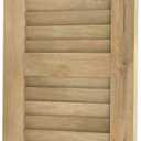 18"W x 60"H Americraft Two Equal Louver Exterior Real Wood Shutters (Per Pair), Unfinished