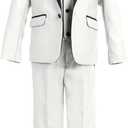 Boys'3 Piece 2 Button Shawl Lapel Slim Fit Formal Color ivory yellow 7Y