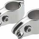 TINGZHIGO Bimini Top Jaw Slides, Hinged Jaw Slides for 7/8 inch or 1 inch OD Round Tubing, Bimini Top Hardware, 316 Stainless Steel (2 Packs)