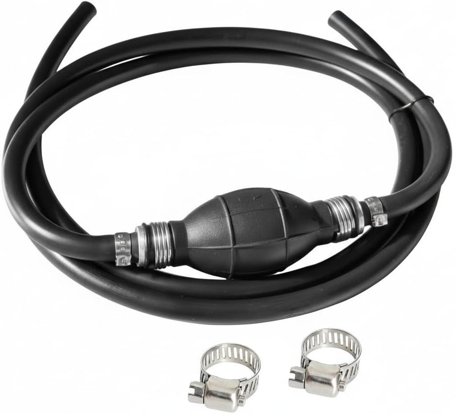 Universal 3/8" 10mm Fuel Line with Primer Bulb for Boat Motor Marine Cars RVs Tractors and Caravans