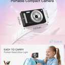 Digital Camera, FHD 1080P Point and Shoot Camera with 32GB SD Card, 2 Batteries, 16X Zoom, Anti Shake, Compact Small Design for Kids Teens Students Girls Boys (Black)