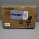 Indoor Plant Stand - Corner Bamboo Plant Stand for Small Spaces, Adjustable 8 to 12 Inches, Natural Floor Standing Pot Holder (Plant Not Included) (Black)