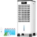 Portable Air Conditioners No Windows Needed, 3-IN-1 Swamp Cooler, Evaporative Air Cooler, 4 Modes & 3 Speeds, 2-Gal Water Tank for Long Cooling, Max 20 FT/S Remote Control, 12 Hours Timer