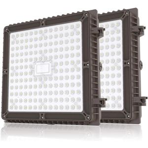 HYPERLITE LED Canopy Lights Outdoor: 100W LED Canopy Light for Gas Station - 1-10V Dimming - 13000lm Garage UL Listed (100W-5000K-2Pack)