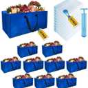 10 Pack Heavy Duty Extra Large Moving Bags with Backpack Straps & Vacuum Storage Bags, Moving Totes with Handles for Space Saving, Christmas Storage Bags for Wreaths, Garlands, Decoration & Ornaments