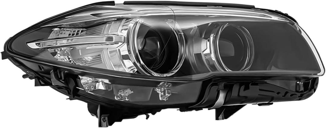 Headlight Assembly for 2014-2017 BMW 528i/535i Base/Luxury Sedan 4-Door (NOT For xDrive/M Sport Models), HID LED Halogen Head Lamp OE/OEM 63117343906 (Right Passenger Side)