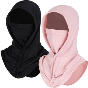4 x Ski Mask for Men Women, Balaclava Full Face Head Neck Gaiter Cover, Summer UV Protection Cooling Outdoor (Gray)