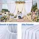 12ft x 10ft White Backdrop Curtains for Parties, Wrinkle Free 2 Panels Photo Backdrop Drapes Back Drop Cloth for Wedding Birthday Photography Background Decor