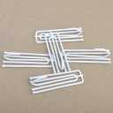 Ailejia White Curtain Drapery Pleat Hooks 4 Prongs Drapery Hooks Traverse Pleater Pinch Pleat Clips Hooks 50pcs for Slides Clasp Drapery Hooks