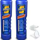 GoPong Sport Bottle Sunscreen Flask 2 Pack (16 oz Total) - Hidden Alcohol Travel Flasks - Secret Liquor Containers for Beaches, Cruises, and Sports Events – Includes Funnel & Spout