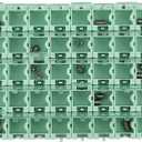 50pcs/Set Green SMT SMD Container Box, Electronic Components Parts Storage Case with Transparent Lid, Mini Component Assortment Storage Box, Tool Organizers
