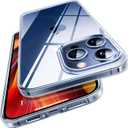 TORRAS Crystal Clear for iPhone 15 Pro Case, Ultra-Thin [Non-Yellowing] [Military Protection] Slim Fit Silicone TPU Cover for iPhone 15 Pro Phone Case, Soft, Clear, 6.1 inch