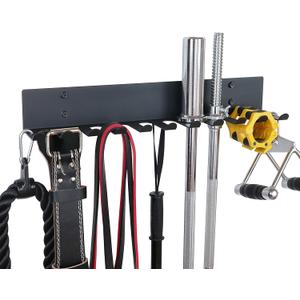 Home Gym Storage Rack, Extra Long 23Barbell Rack Weight Room Organizer 11 Prong Gym Equipment Storage Rack for Gym Accessories Like Fitness Bands,Resistance Bands,Straps,Foam Rollers,Barbell