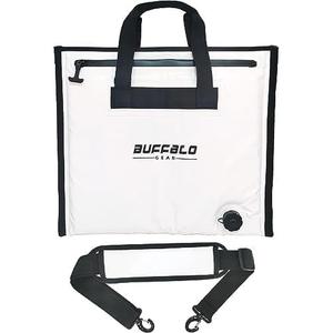 Buffalo Gear Insulated Cooler Bag - 20x18in Bait Cooler, Waterproof Fish Kill Bag (White)