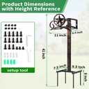Garden Hose Holder Stand, Decorative Vintage Rustic Hose Rack with Star Design, Heavy Duty 41" Tall Metal Hose Storage for Yard/Lawn/Farm, Freestanding Hose Holder Holds up to 160Ft Hose