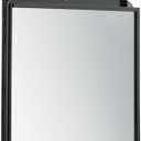 mDesign Bathroom Shower Suction Fog Away Shaving Mirror - Black/Brushed