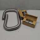 48" Flexible Radiator Hose Stainless Steel Engine Cooling Water Hose Kit Universal Water Hoses Adapter with Chrome Cap Clamp (Silver)