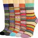 Heatuff Women's Winter Wool Socks Warm Soft Full Cushion Crew Socks (5 Pairs)