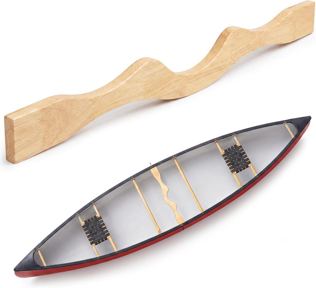 40'' Extra Long Canoe Yoke Carrying Yoke Fits Most Boats Comfortable Portage Support Clear Finished Curved Wood with Beam Ergonomic Shoulder in Enhanced Frame Rigidity for Durable Usage, 40 inch/101.6 cm
