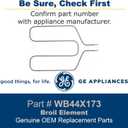 GE Appliances WB44X173 Genuine OEM Broil Element for Ranges