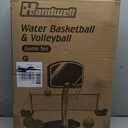 Pool Basketball Hoop&Pool Volleyball Net 2 in 1,Pool Toys Basketball Game with Weighted Base&Stand,2 Water Volleyball&2 Basketball and Pump,Summer Outdoor Family Party Pool Games for Kids Adults