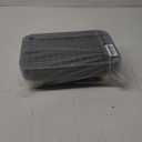 Litter Box Step, Litter Box Ramp/Catcher with Wooden Base, Anti-Tracking & Easy to Clean, Ideal for Small & Elderly Cats (Dark Grey)