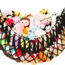 Stuffed Animal Hammock Wall Mounted Hanging Net for Stuffed Animal Storage Holder Handmade Macrame Toy Hammock Boho Nursery Organizer Plushies Net(Black) (XXL)