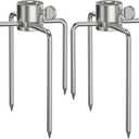 Onlyfire 6007 Stainless Steel Grill Rotisserie Meat Forks(1-Pair)- Only Fits 5/16" Square Spit Rods