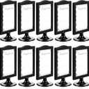10 Pack Double Sided Standing Picture Frames 4x6 Inch Black Pedestal Photo Frame with Inserts & Base, Vertical Two Sided Display Frame for Wedding Table Number Menu Home Decor