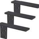 Free Hanging Side Wall Floating Shelf Bracket 3 Pack 12 Inch Heavy Duty Countertop Support Bracket for Breakfast Bars Cabinet Granite Countertops with No Knee Wall or Pony Wall