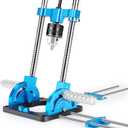 Portable Drill Guide, Multi Angle Drill Guide for Straight Holes, Self-Centering Pins, Drilling Jig w/Chuck & Key, Adjustable Angle from 0 to 60, Chuck Clamping Range for 1/16-1/2" (1.5-13mm)