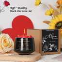 2 x Mothers Day Birthday Gifts for Mom, Moms Gifts from Daughter, Son - Christmas Valentines Day Present for Mother 5 oz Mom Rose Style Candles