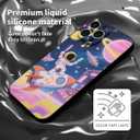 2 x Cute Astronaut Phone Case for iPhone 12 Case for Boys,Cool Cartoon Rocket Design Luxury Aesthetic Shockproof Pattern Camera Protection Cover Compatible with iPhone 12 Cases
