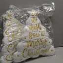 Lanpn Christmas Tree Pillows Set of 2, Merry Christmas Decoration Winter Throw Pillows Soft Cute 3D Shaped Xmas Tree Throw Cushion for Sofa Living Room Bedroom Xmas Decor (16x21 inch, White)