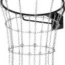 KingDolly Heavy Duty Chain Basketball Net - 12 Loops Anti-Rust Metal Hoop Accessory, Quick Snap Buckle Installation for Indoor/Outdoor Courts All-Weather Durability (Fits Standard 18" Rims) (A2: White)