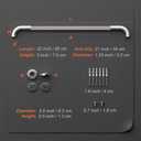 Brushed Nickel Shower Grab Bars 32 Inch, Anti Slip Grab Bar with Knurled Grip, Stainless Steel Bathroom Safety Balance Handrail, Wall Mounted Handicap Bar for Elderly, Textured Senior Grab Bar Handle