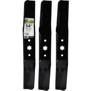 Maxpower 561557B 3 Blade Set for Many, Craftsman Mowers for 54" Cut MTD/Cub Cadet/Troy-Bilt Replaces 742-05056, 942-05056, 742-05056A, 942-05056A, CMXGZAM110143